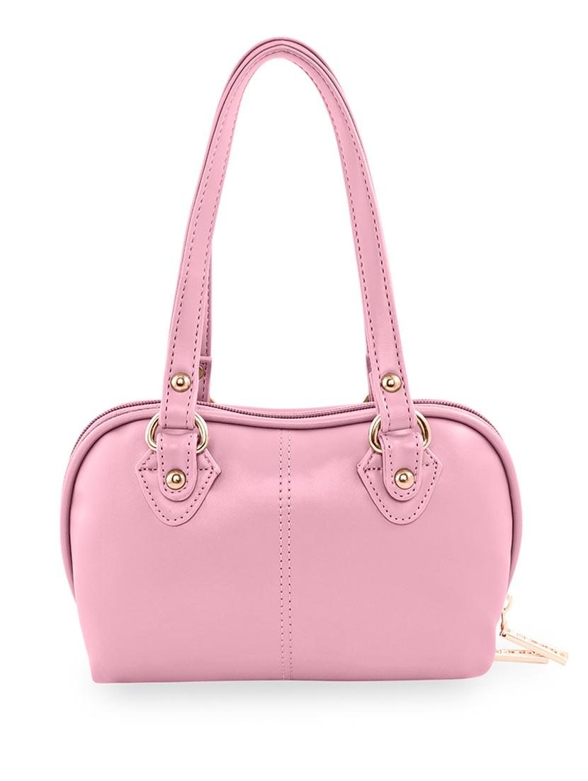 pink leatherette (pu) handbag - 18394402 -  Standard Image - 1