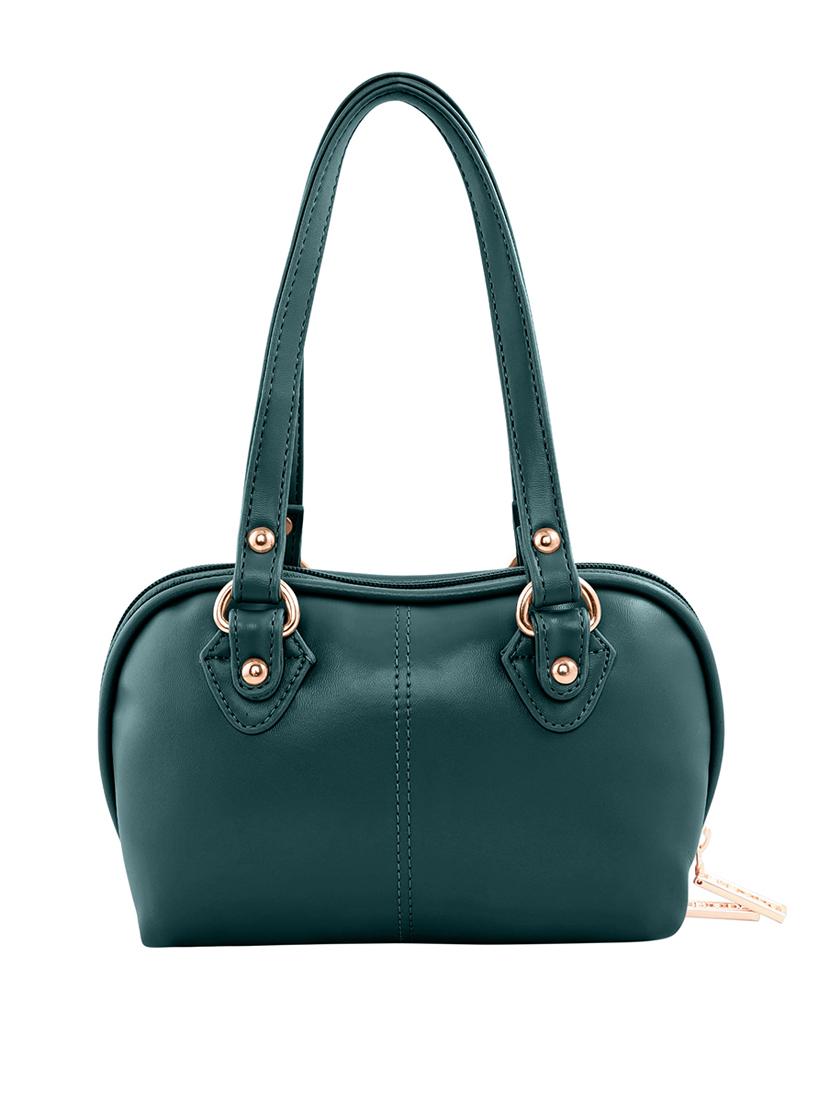 green leatherette (pu) handbag - 18394403 -  Standard Image - 1