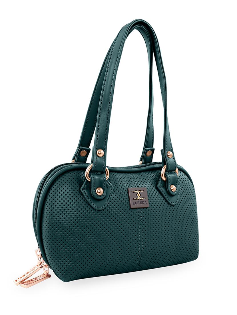 green leatherette (pu) handbag - 18394403 - Standard Image - 4