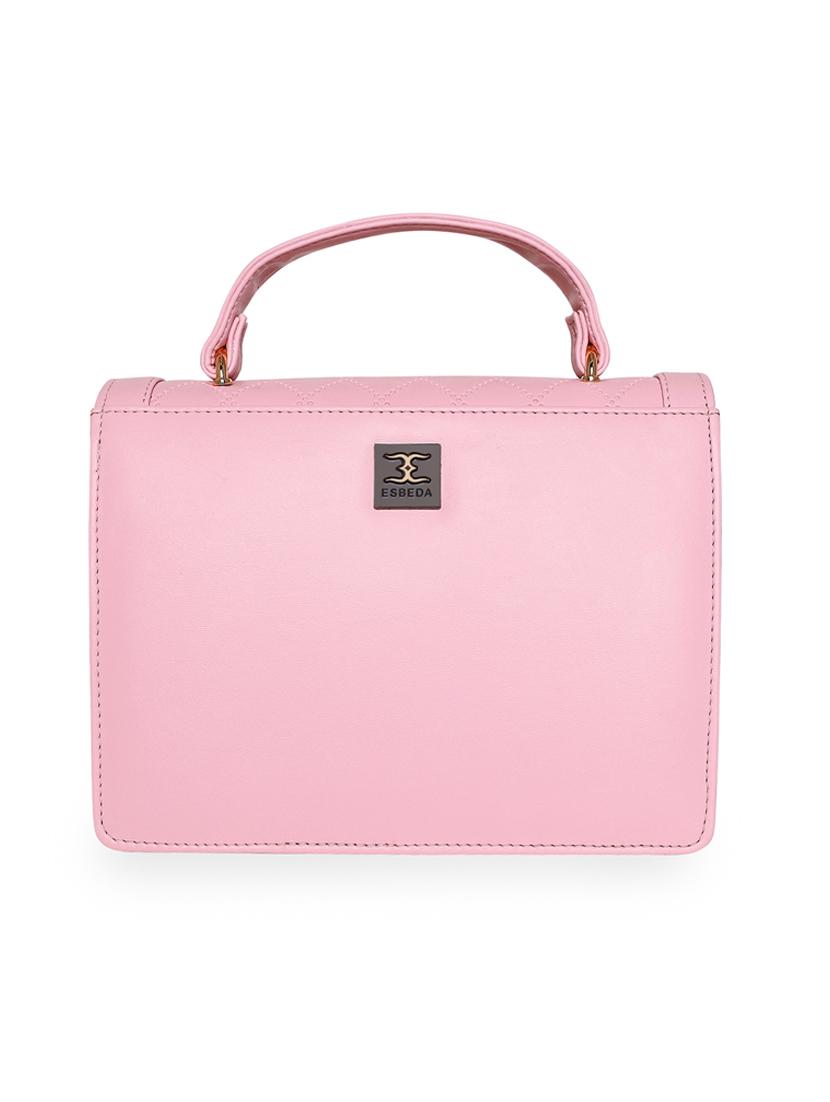 pink leatherette (pu) handbag - 18394413 - Standard Image - 1