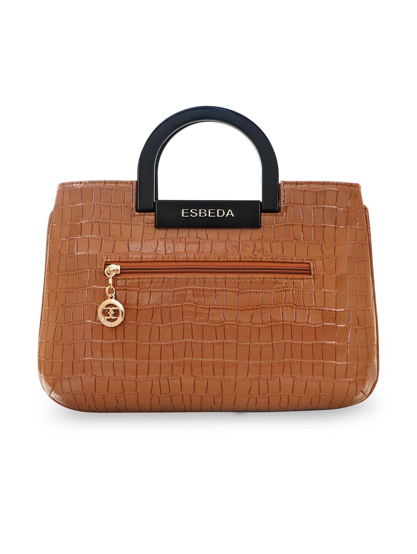 tan leatherette (pu) handbag - 18394437 - Standard Image - 1