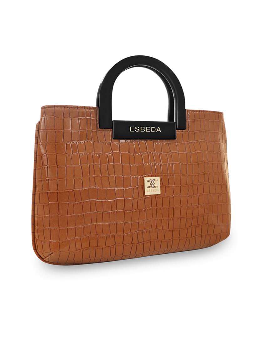 tan leatherette (pu) handbag - 18394437 - Standard Image - 4