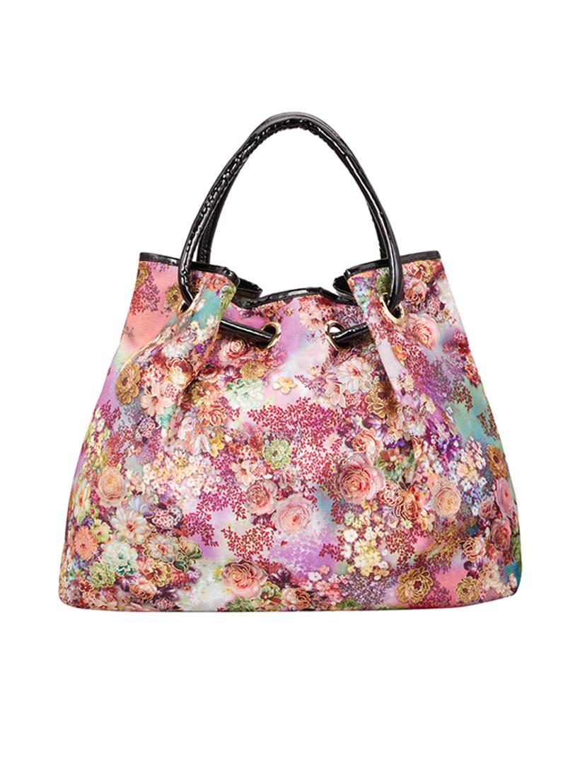 pink leatherette (pu) handbag - 18394440 -  Standard Image - 1