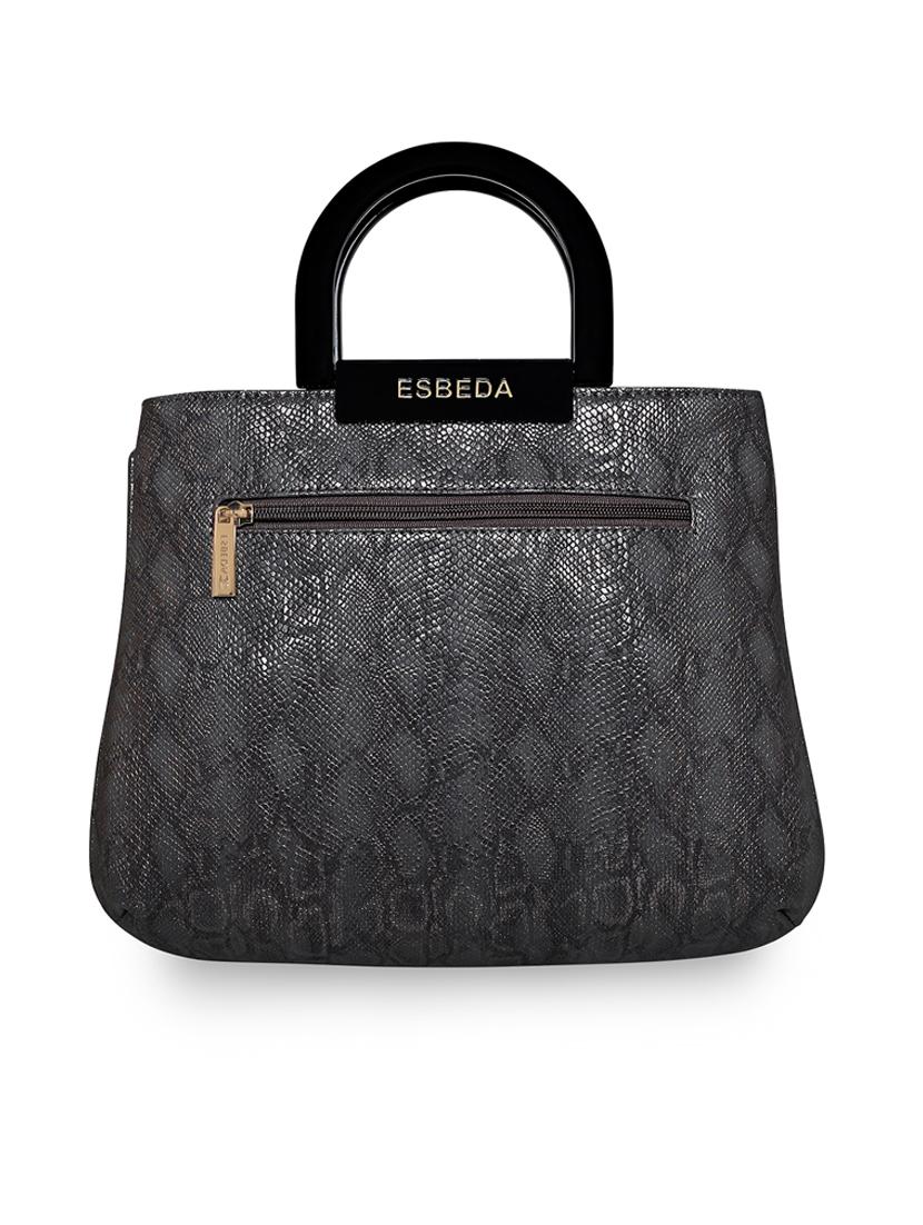 grey leatherette (pu) handbag - 18394454 - Standard Image - 1