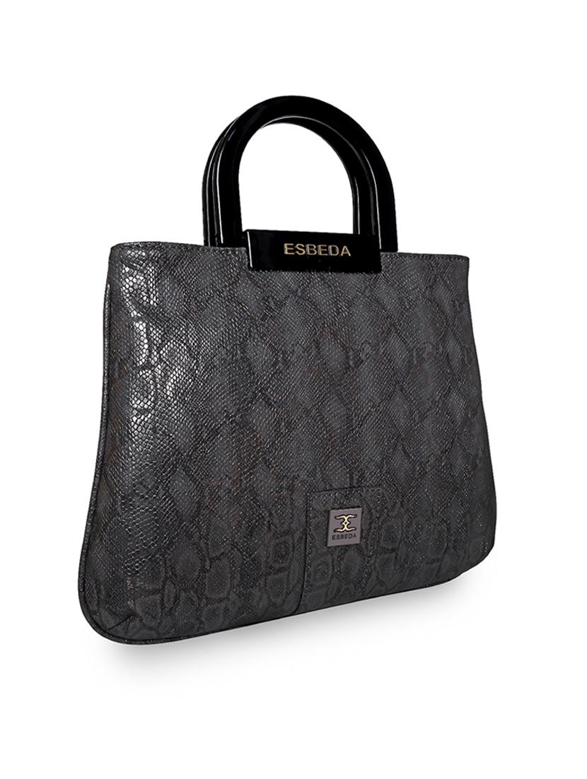 grey leatherette (pu) handbag - 18394454 - Standard Image - 4