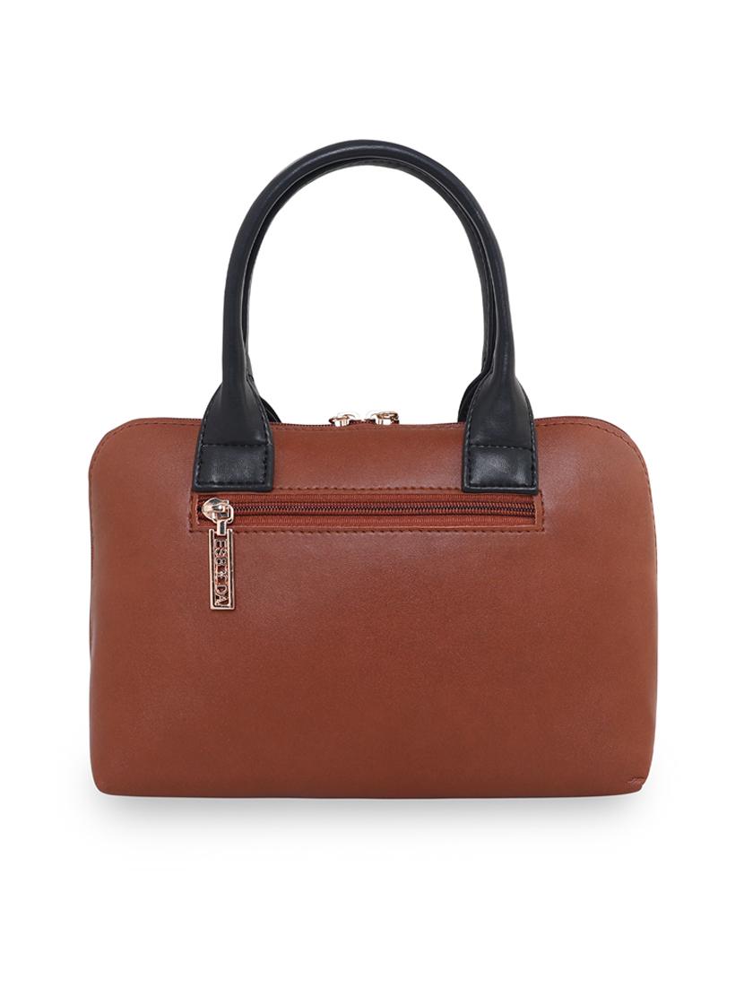 tan leatherette (pu) handbag - 18394465 -  Standard Image - 1