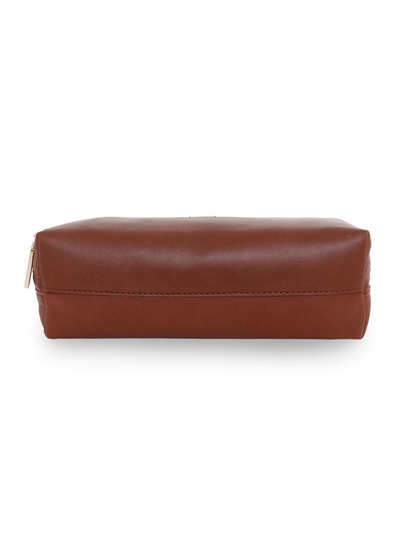 tan leatherette (pu) handbag - 18394465 - Standard Image - 4
