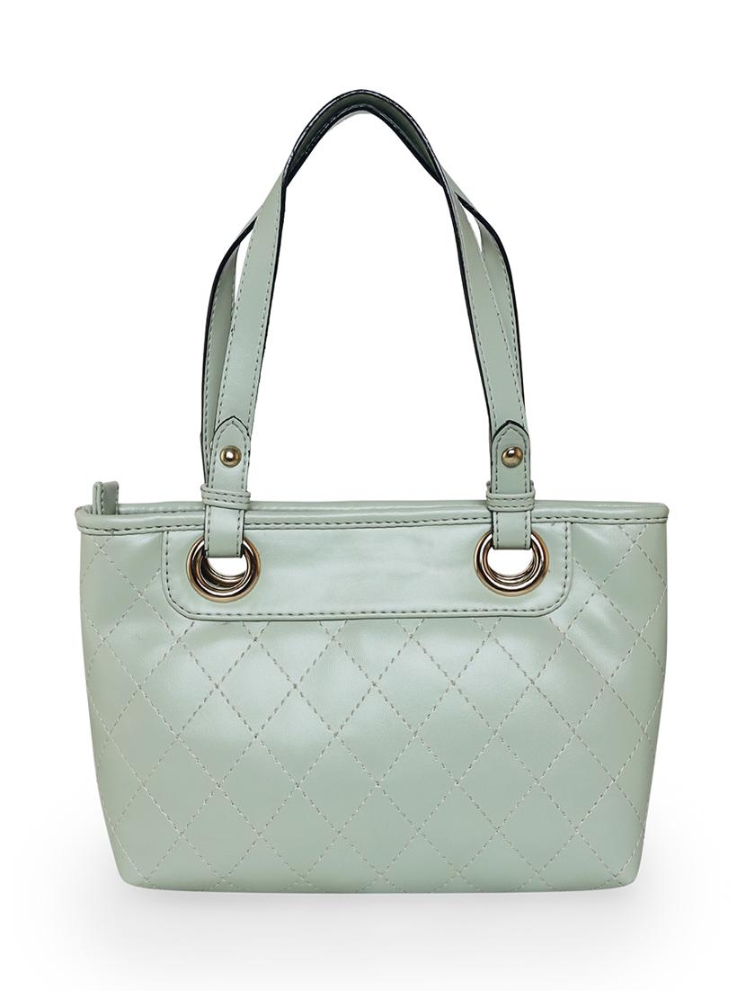 green leatherette (pu) handbag - 18394473 - Standard Image - 1