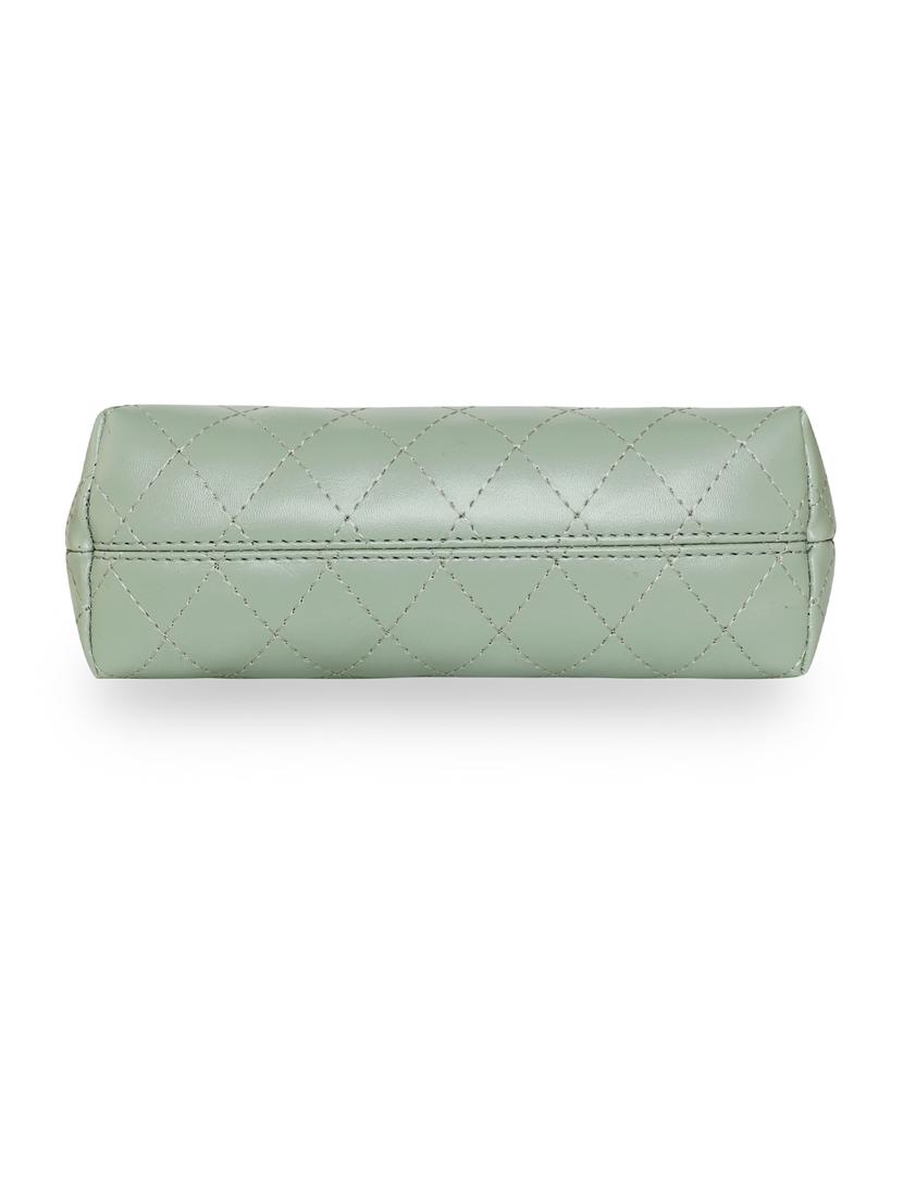 green leatherette (pu) handbag - 18394473 - Standard Image - 4