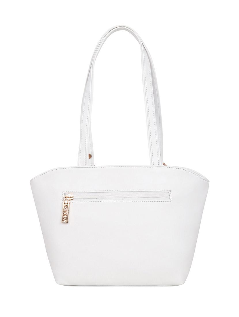white leatherette (pu) handbag - 18394485 - Standard Image - 1