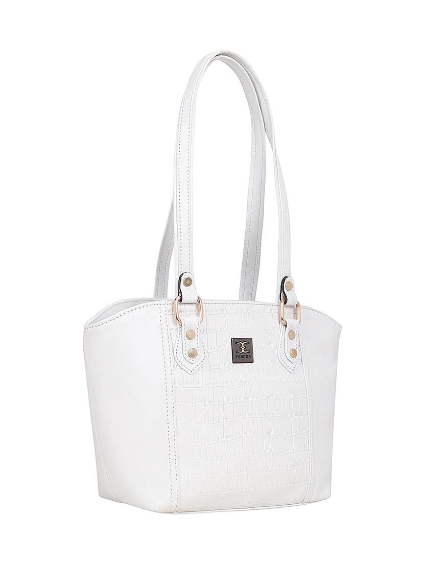 white leatherette (pu) handbag - 18394485 - Standard Image - 4