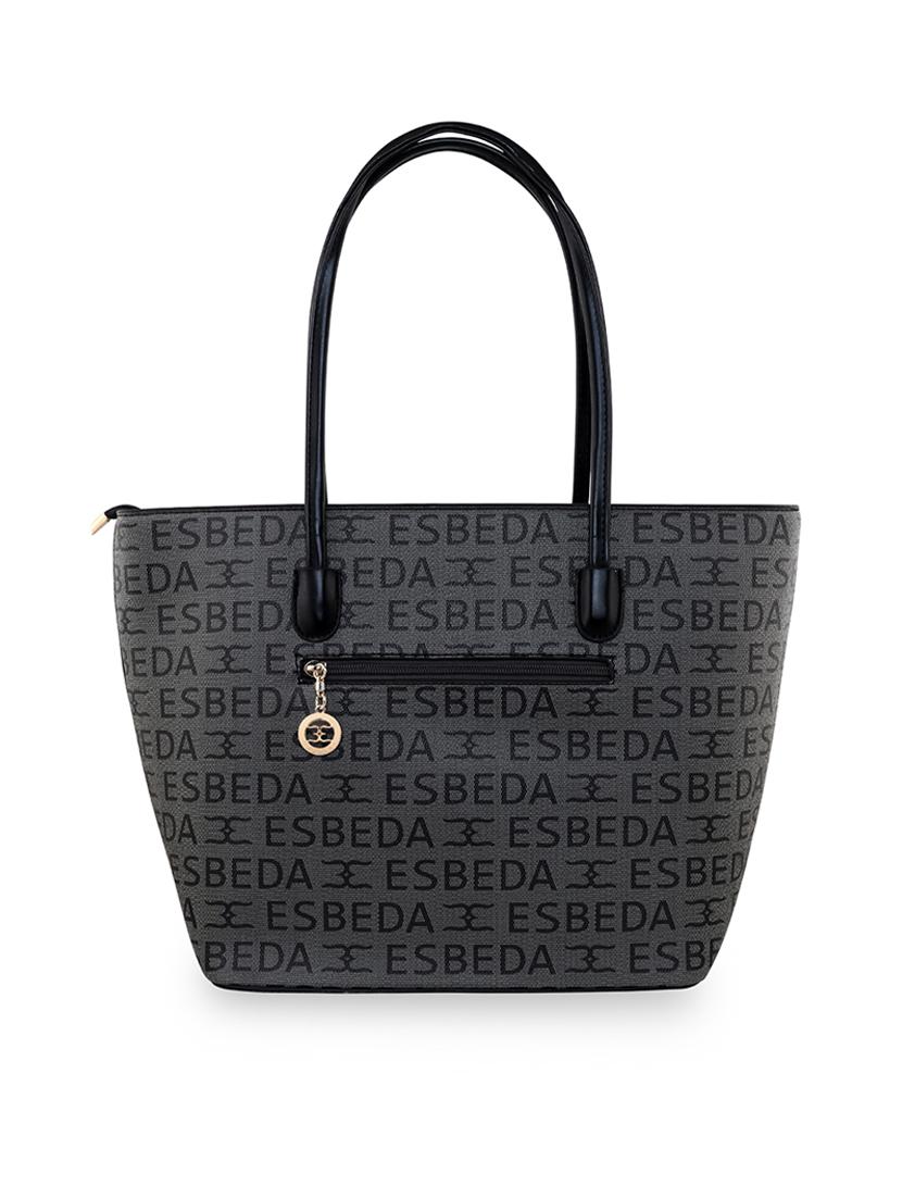 black leatherette (pu) combo handbag - 18394502 -  Standard Image - 1