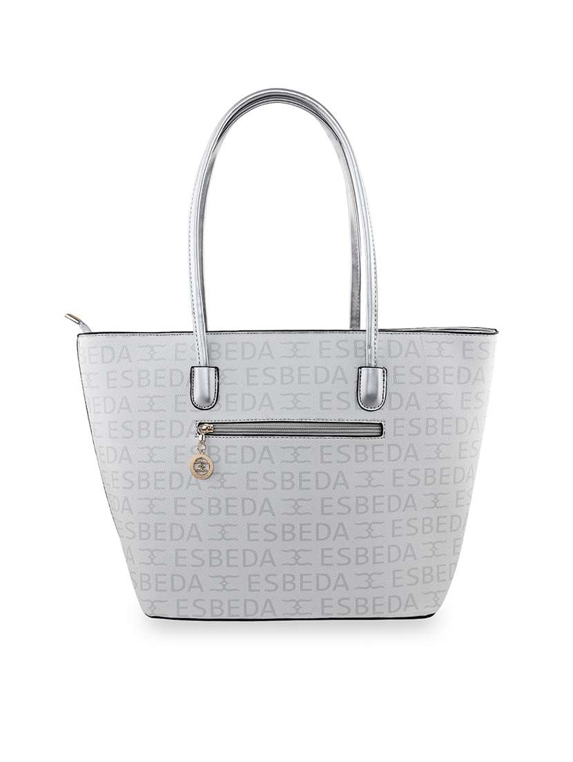 white leatherette (pu) handbag - 18394504 - Standard Image - 1