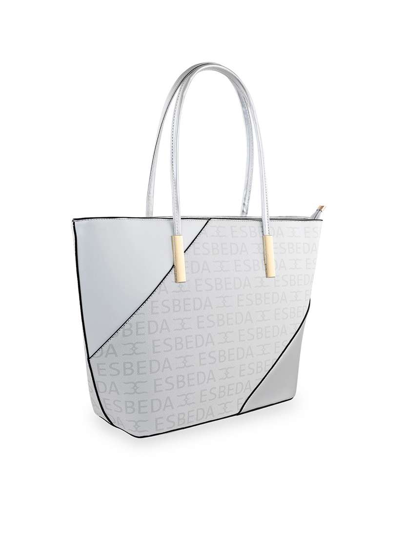 white leatherette (pu) handbag - 18394504 - Standard Image - 4