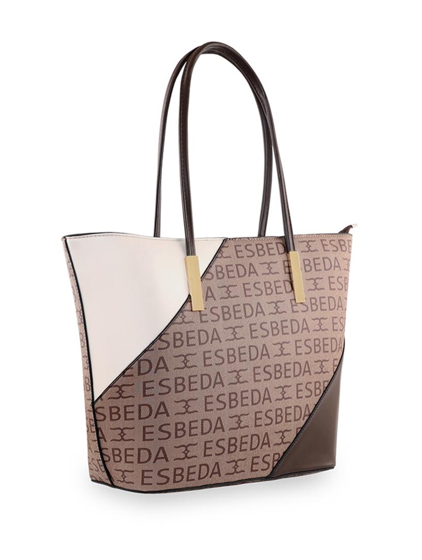 brown leatherette (pu) handbag - 18394506 - Standard Image - 4