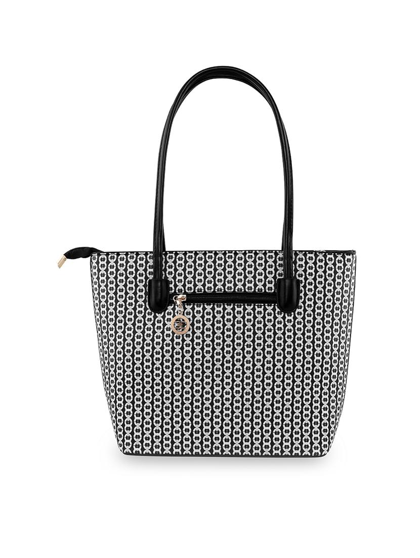 black leatherette (pu) handbag - 18394507 - Standard Image - 1