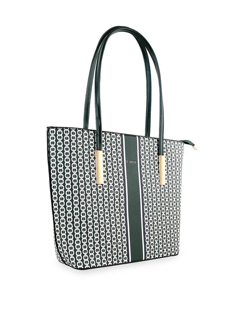 green leatherette (pu) handbag - 18394510 - Standard Image - 4