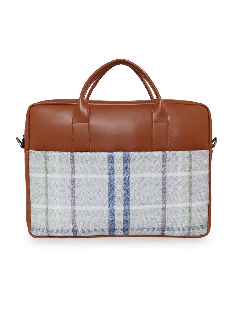 tan leatherette laptopbag - 18394522 -  Standard Image - 1