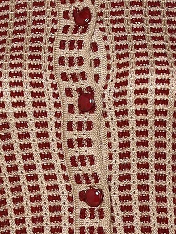 round neck self design cardigan - 18394660 - Standard Image - 4