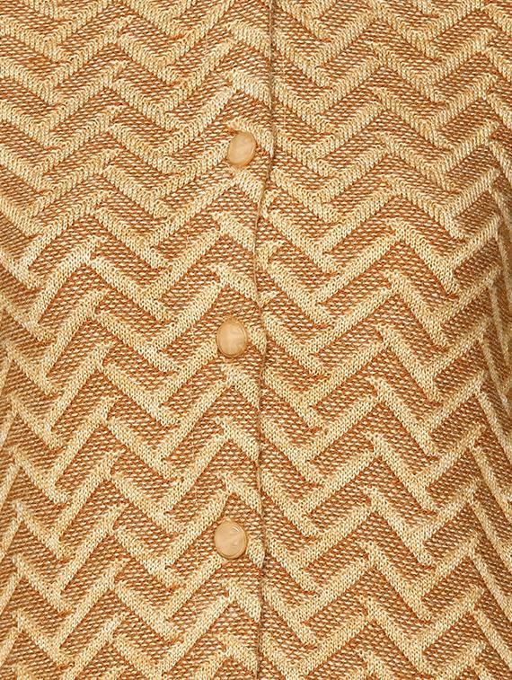 mandarin neck printed cardigan - 18394675 - Standard Image - 4