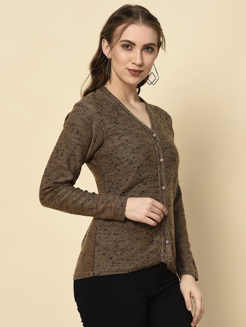 v-neck printed cardigan - 18394677 -  Standard Image - 1