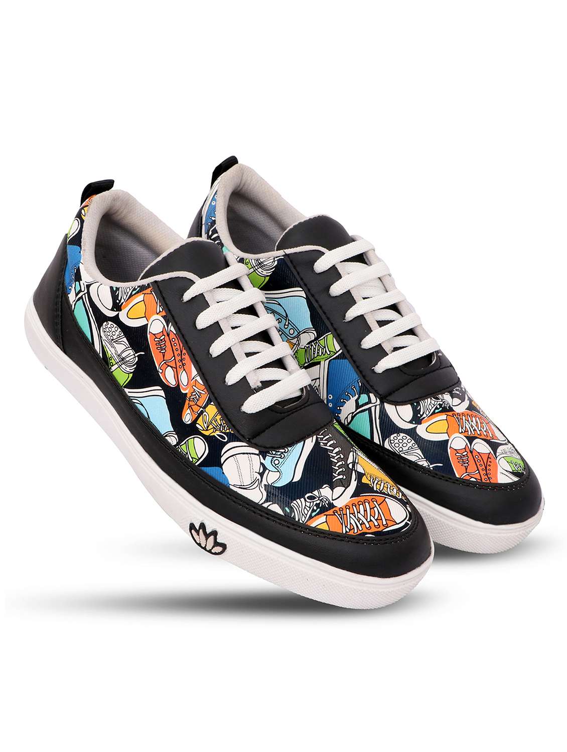 black mesh & synthetic lace up sneakers - 18394997 -  Standard Image - 1