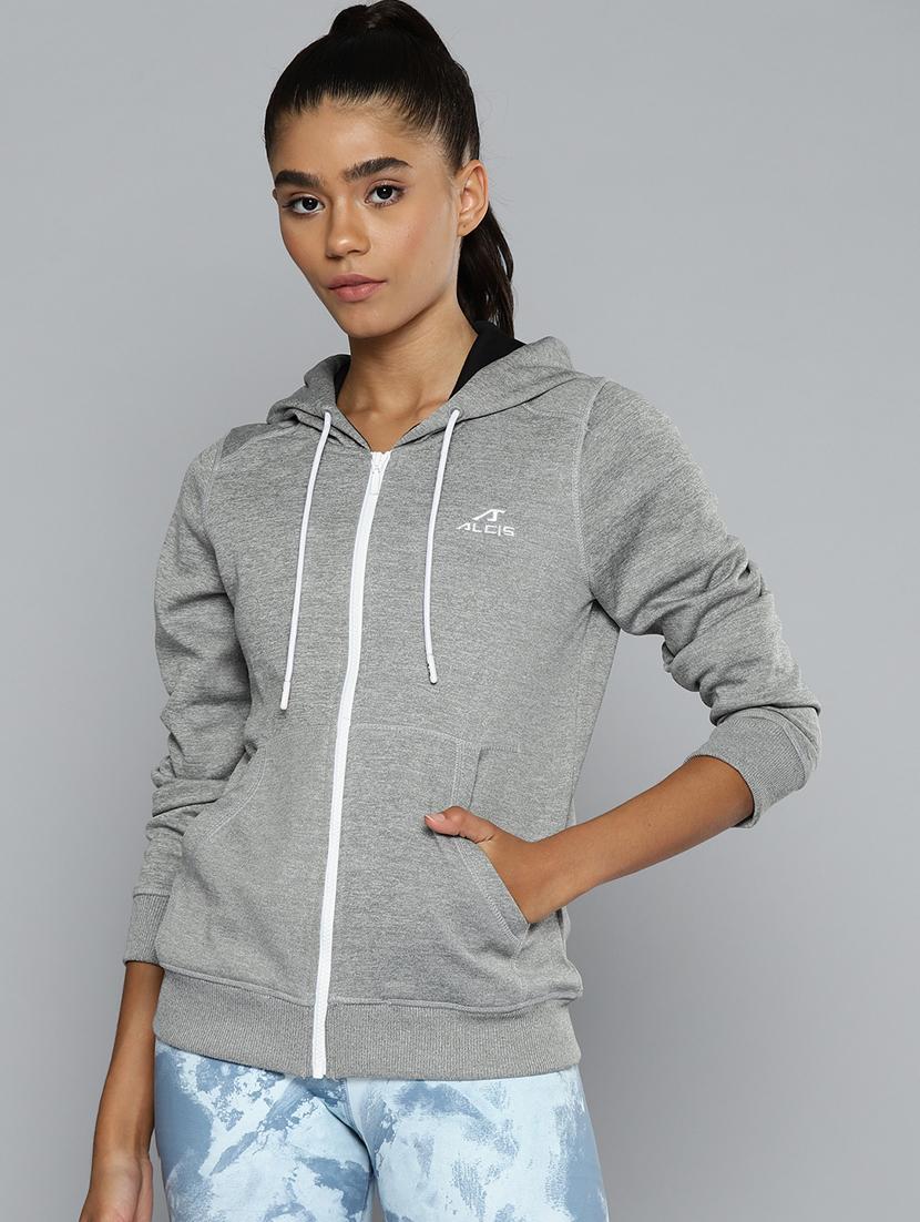 long sleeved solid hooded jacket - 18395156 -  Zoom Image - 0
