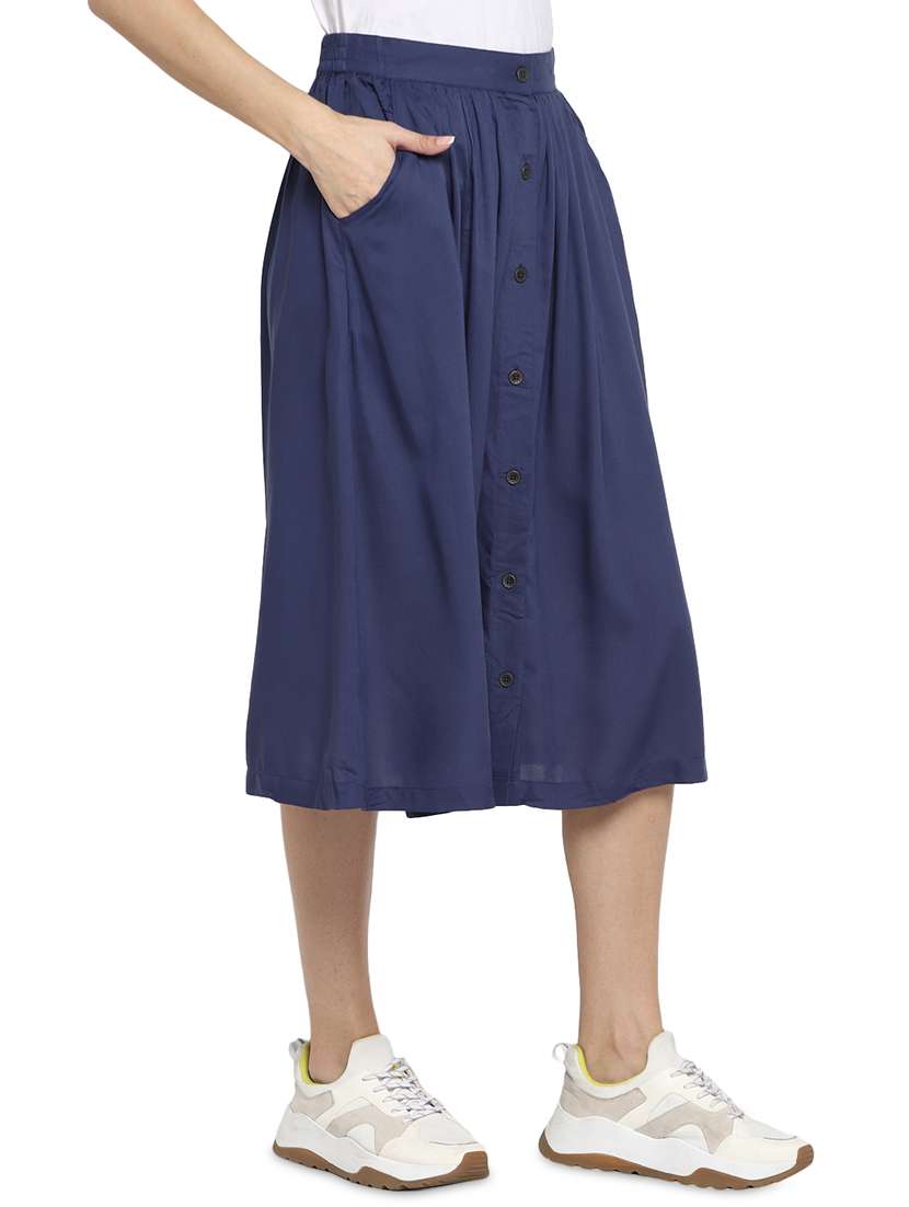 Mid Rise Denim A-line Skirt - 18395288 -  Standard Image - 1
