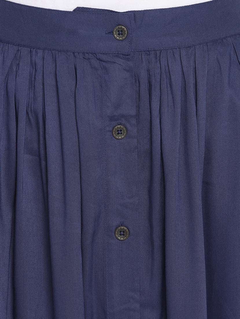 Mid Rise Denim A-line Skirt - 18395288 -  Standard Image - 4