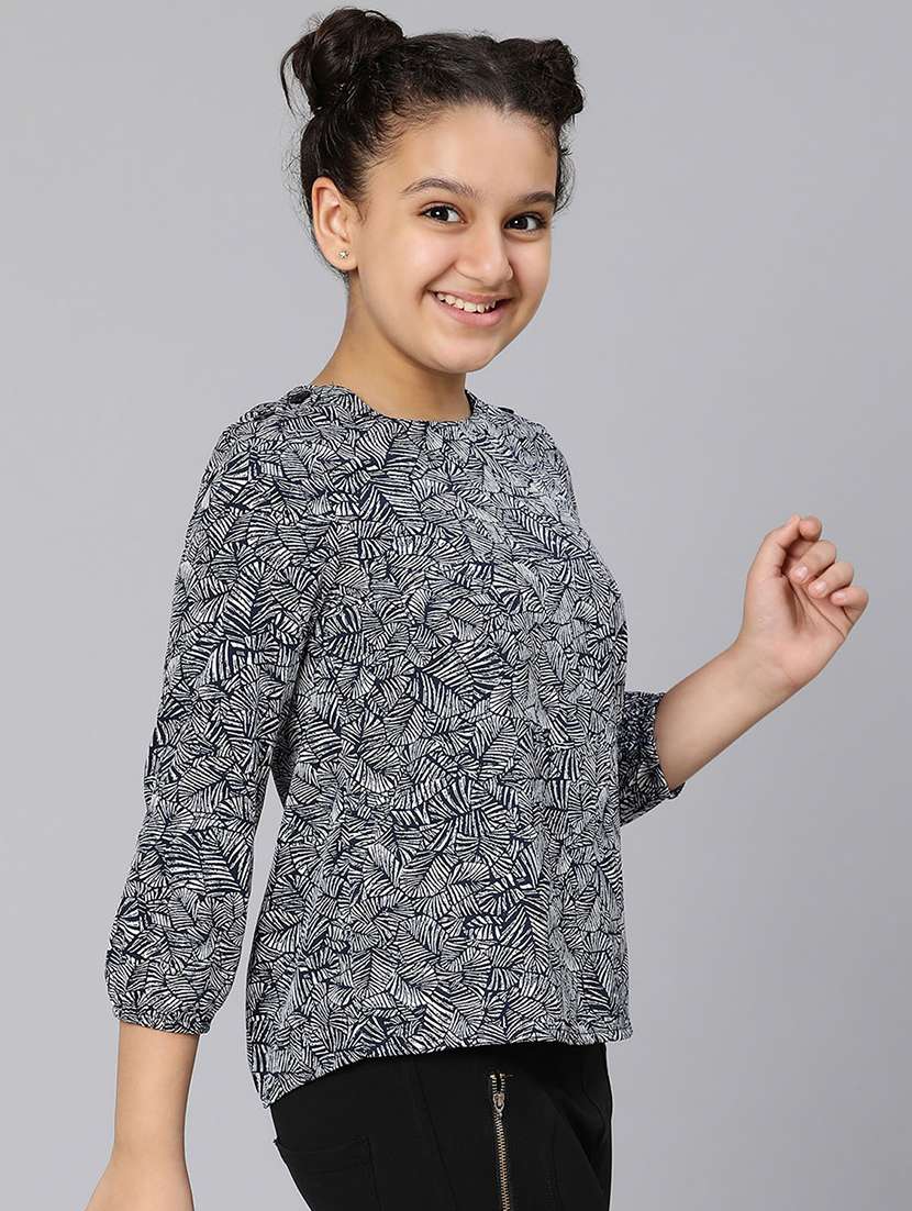 girls round neck top - 18395709 - Standard Image - 1
