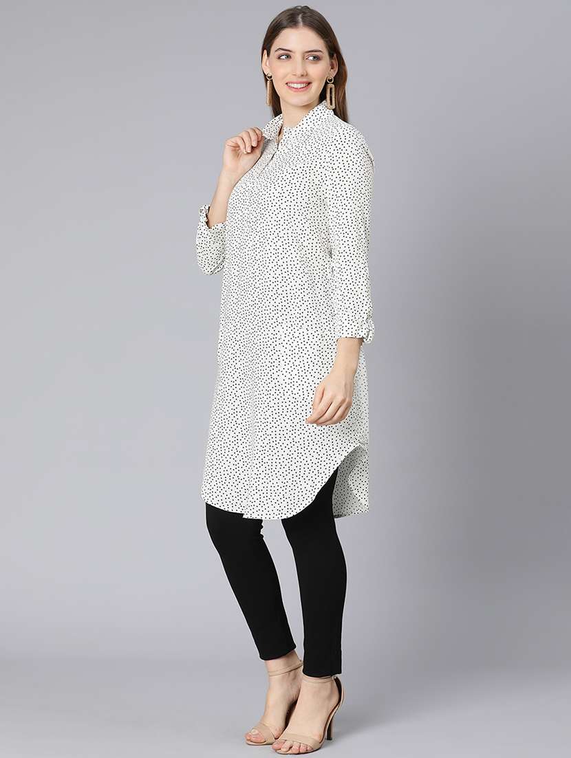 long sleeved printed tunic - 18395802 - Standard Image - 1