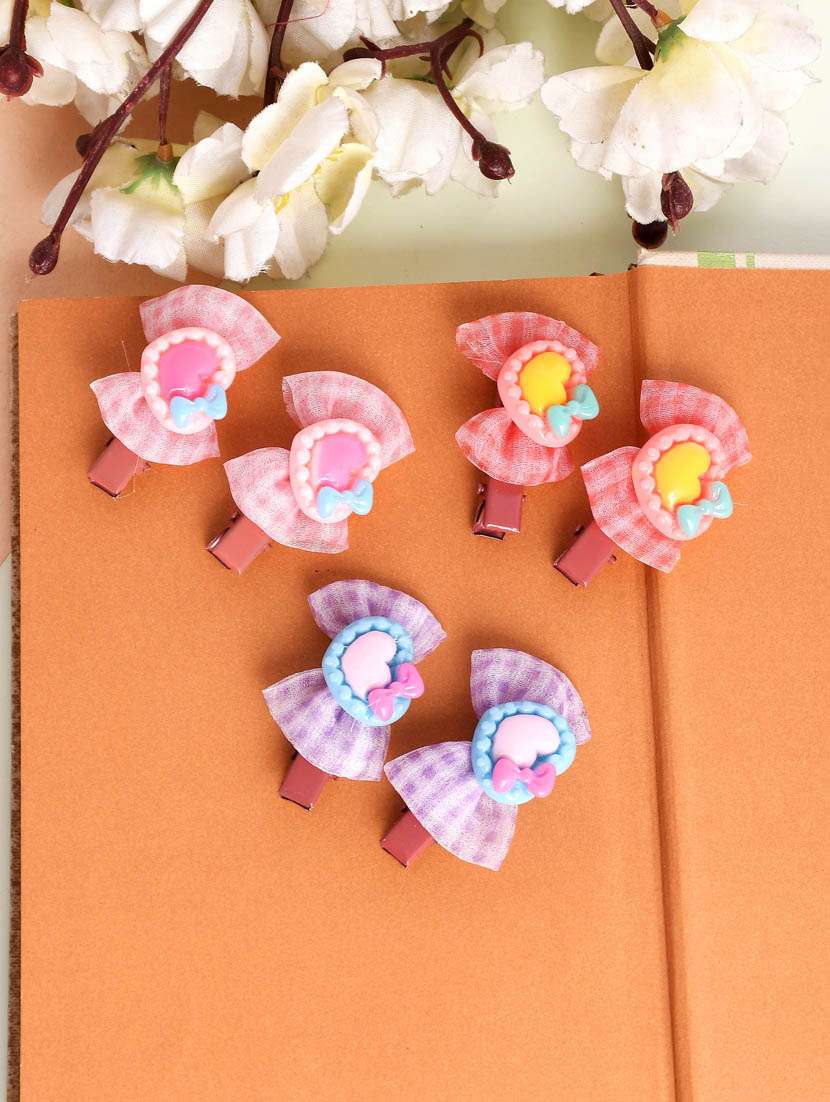 set of 6 bow lace hair alligator accessory set - 18395814 -  Zoom Image - 0