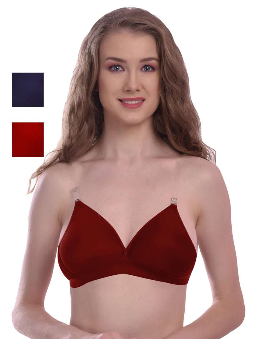 pack of 3 solid backless bra