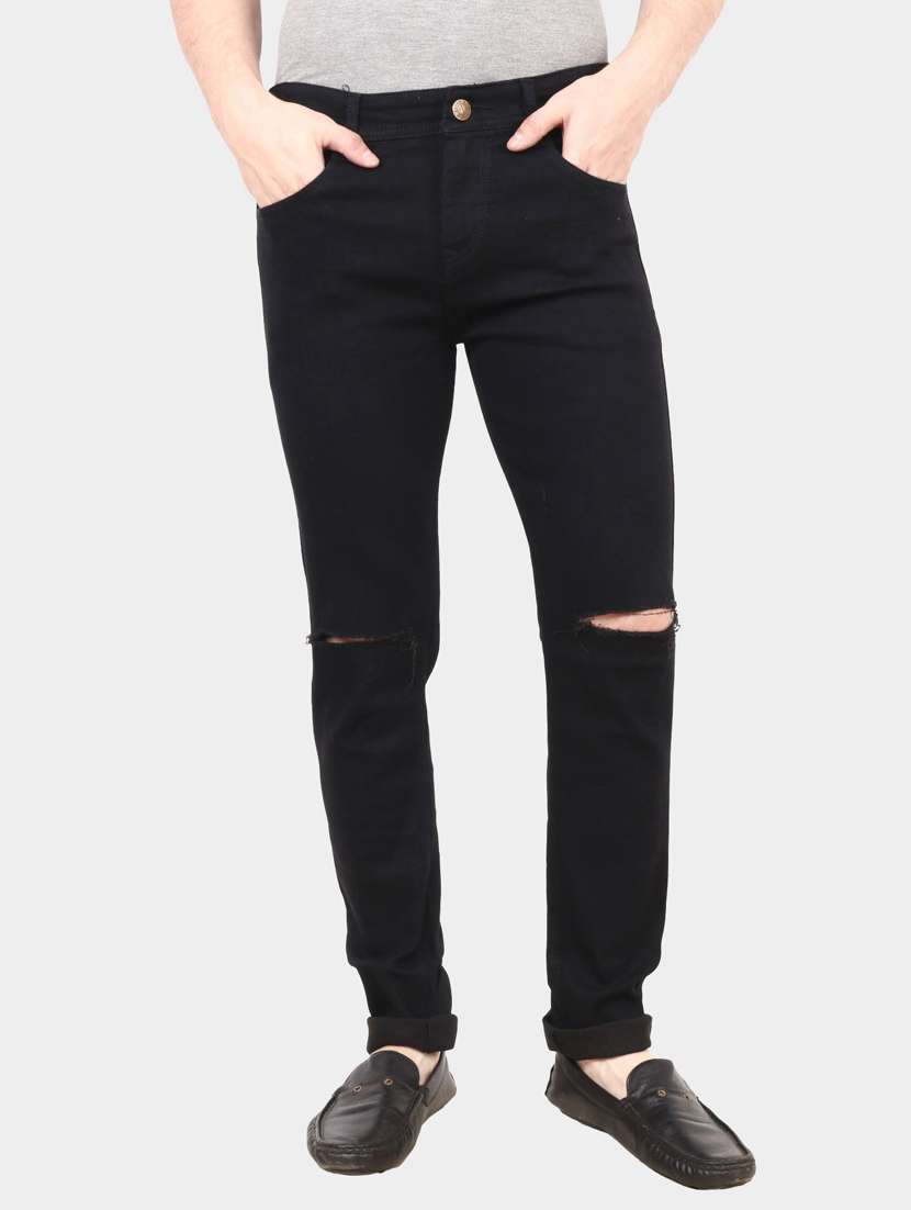 mens slim fit slash knee jeans