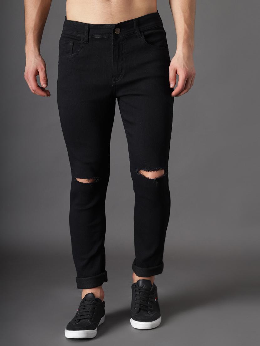 mens slim fit slash knee jeans - 18396042 - Zoom Image - 0