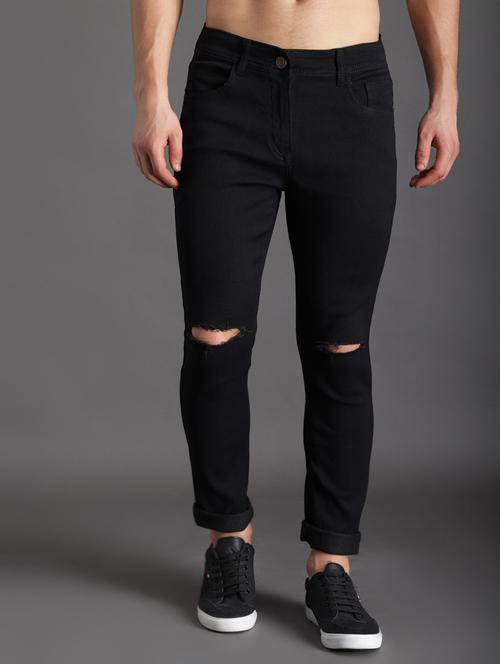 mens slim fit slash knee jeans - 18396052 -  Standard Image - 0