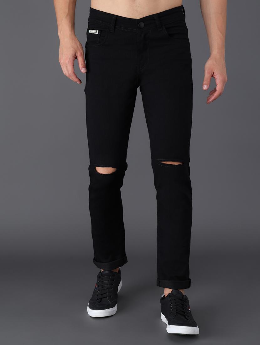 mens slim fit slash knee jeans