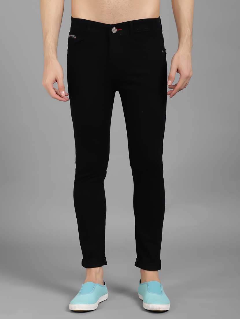 mens skinny fit plain jeans