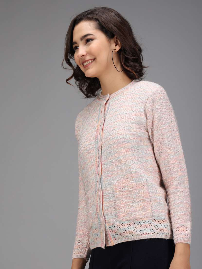 long sleeved solid cardigan - 18396105 -  Standard Image - 1