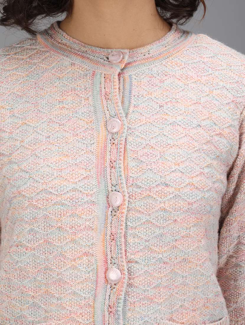 long sleeved solid cardigan - 18396105 - Standard Image - 4