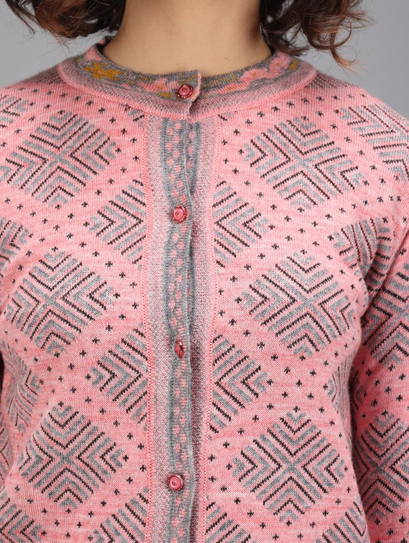 long sleeved printed cardigan - 18396122 - Standard Image - 4