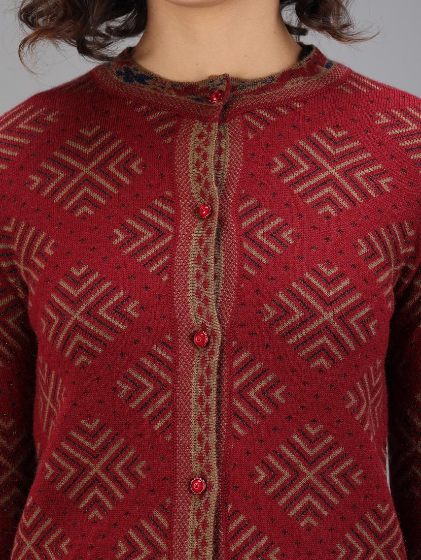 long sleeved printed cardigan - 18396123 - Standard Image - 4