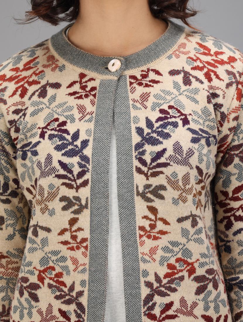 long sleeved printed cardigan - 18396128 - Standard Image - 4
