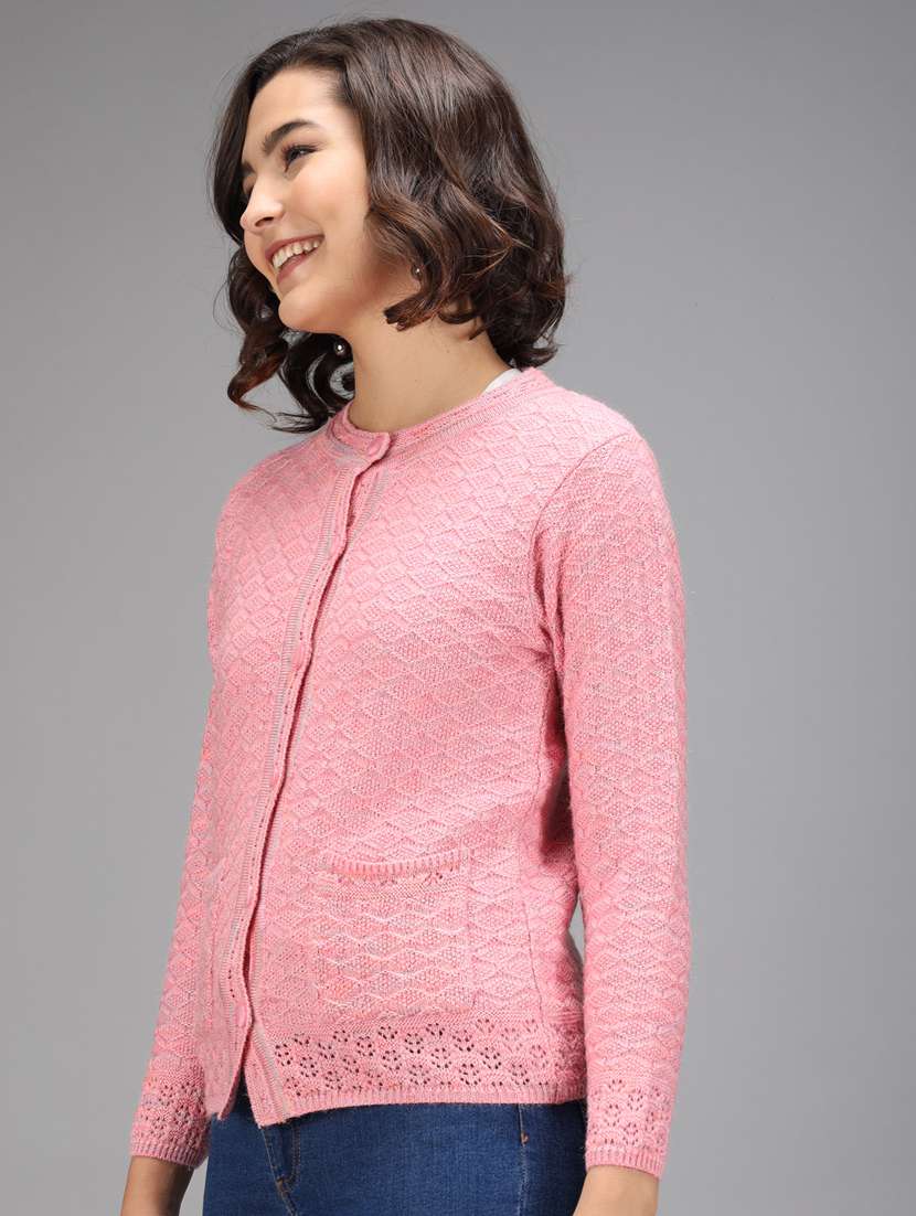 long sleeved solid cardigan - 18396138 -  Standard Image - 1