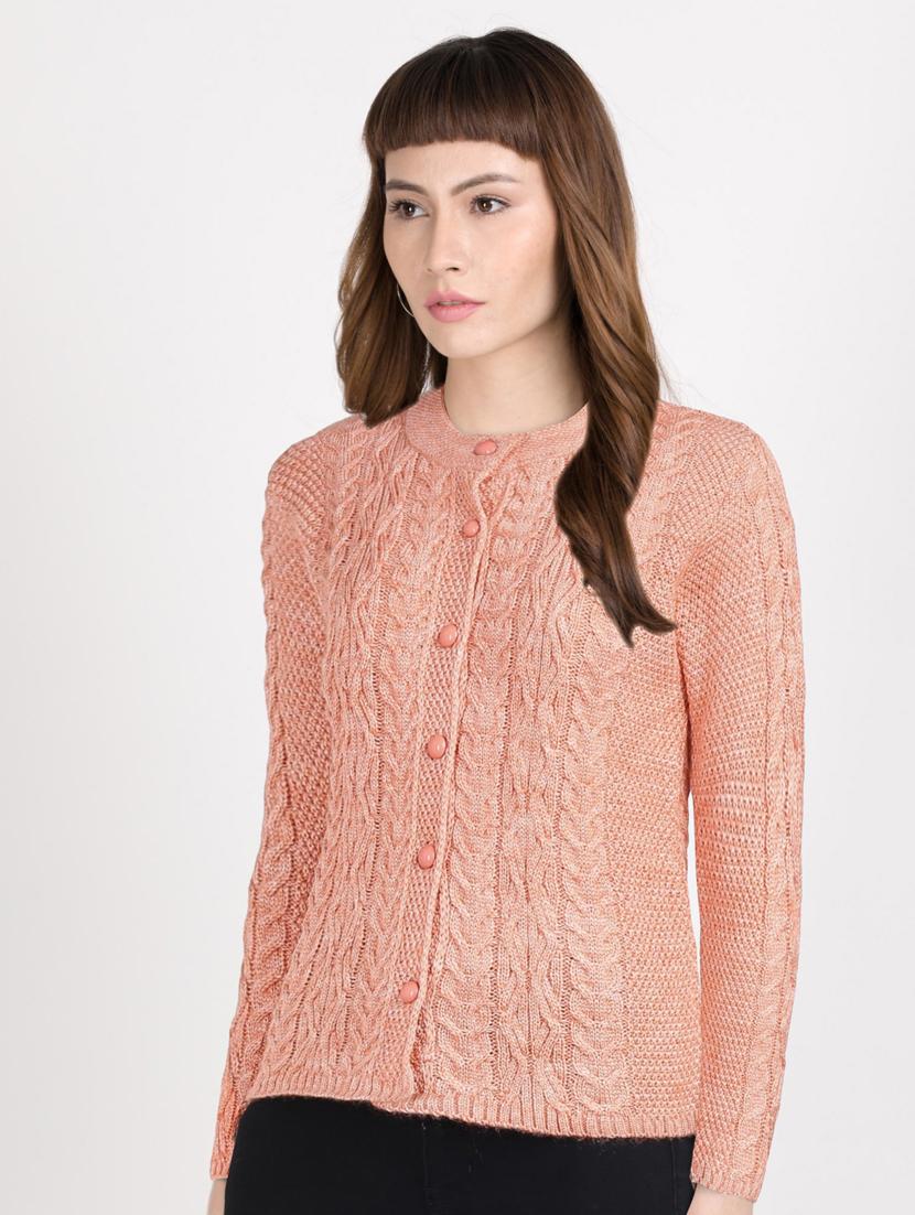 long sleeved solid cardigan - 18396139 - Standard Image - 1