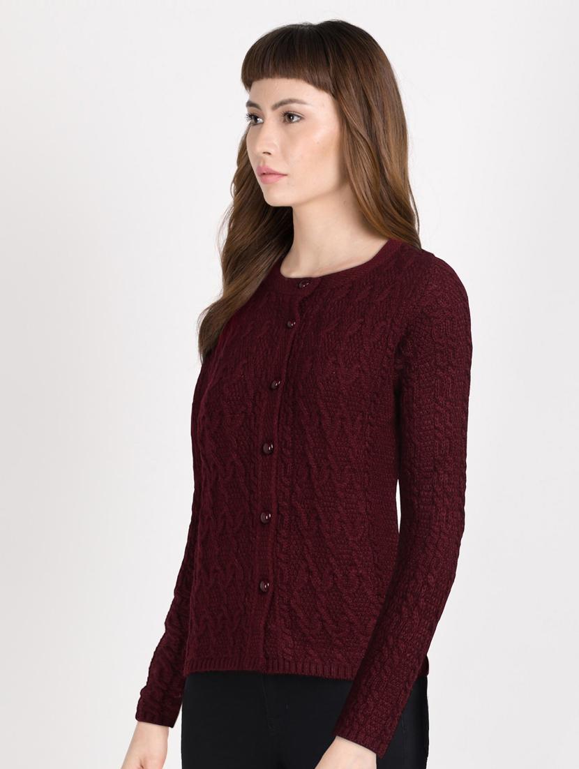 long sleeved solid cardigan - 18396147 - Standard Image - 1