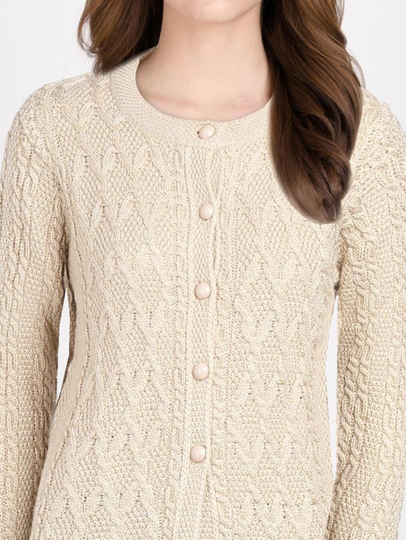 long sleeved solid cardigan - 18396148 - Standard Image - 4