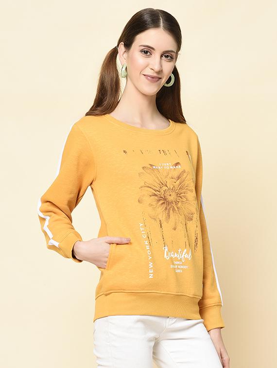 round neck printed sweatshirt - 18396197 - Standard Image - 1