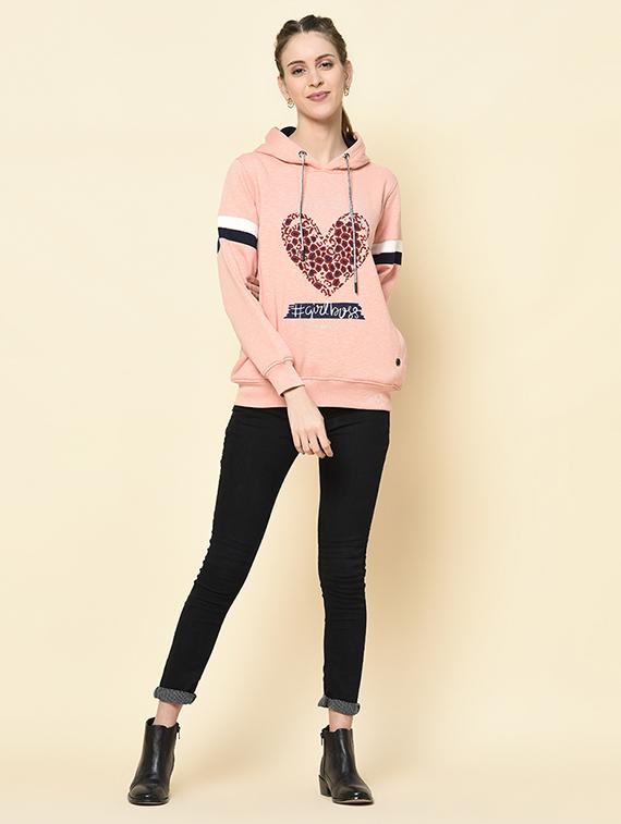 hooded neck printed sweatshirt - 18396202 - Standard Image - 4