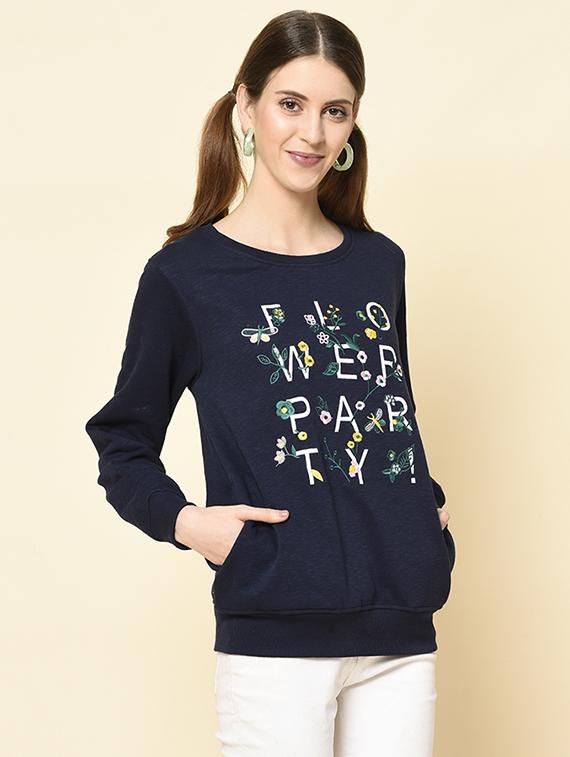 round neck printed sweatshirt - 18396212 - Standard Image - 1